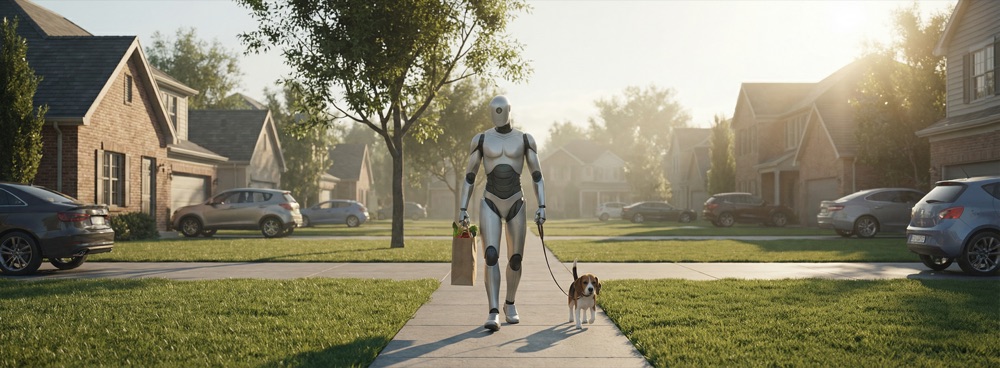 Robot walking dog